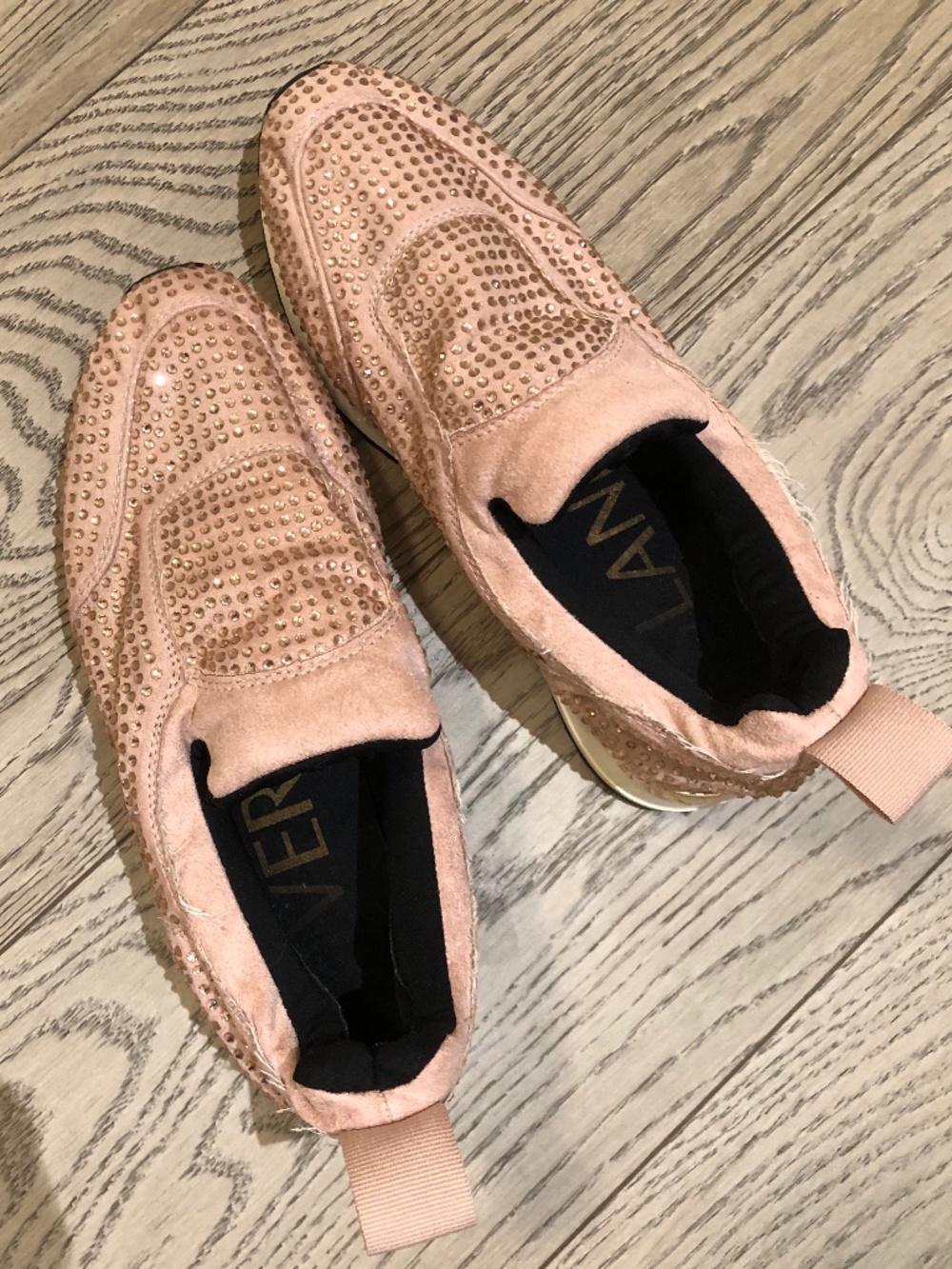 River Island Studded Sparkly Pink Sneakers